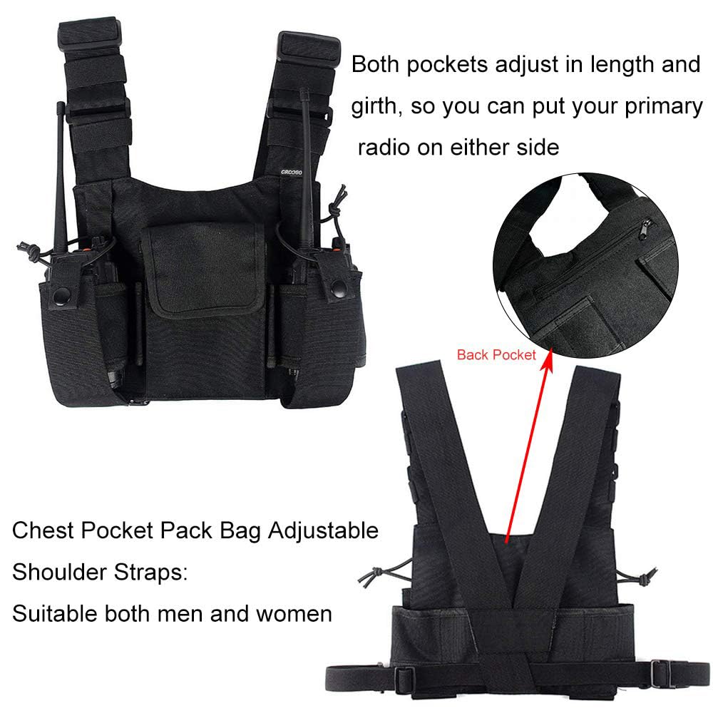 Croogo Chest Rig Walkie Talkie Vest Universal Hands Free Two Way